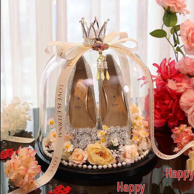 Свадебный набор хрустальной обувной коробки с замком и фотореквизитом – Идеально для свадебных игр и сюрпризов