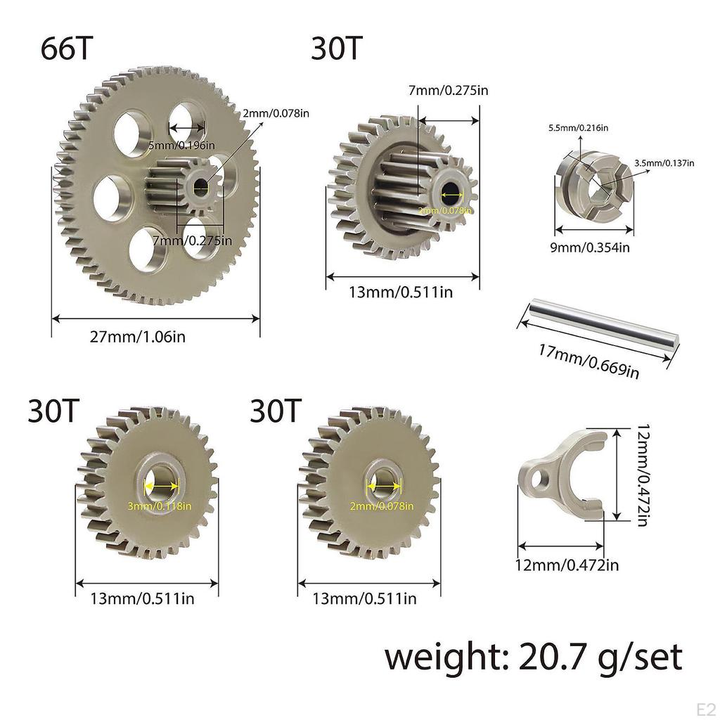 Steel Transmission Gear Replacement Professional DIY Modification Upgrade Part RC Model Vehicle