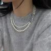 Tooxika Роскошный Элегантный Темперамент 8 Слов Кольцо Пряжка Съемный Мульти-носка Жемчужное Ожерелье Цепочка на Ключицу Цепочка-Джемпер