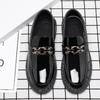 Slip-on Male Casual Shoe Round Toe Black Retro Comfortable Cowhide Social Sale Luxury Classic Original Pu Men's Leather Shoes
