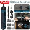 Mini Cordless Electric Screwdriver 1300mah Rechargeable Adjustment Multi-function Power Drill Disassembly Torque Repair Tools