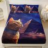 Animal Personality Pattern Sheet Three-Piece Digital Printed Sheet Bedding Set Adult Children