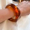 Round Resin Bangle Europe American Style Exaggerated Bracelet Temperament Cuff Bangles  Girls