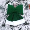 Christmas Bows Stuffed Plush Xmas Hanging Bows Ornament with Fluffy