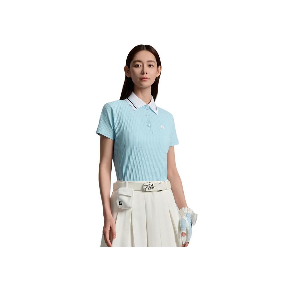 Fila Женская спортивная футболка-поло из трикотажа серии Golf с защитой от солнца A11W535120F-LB