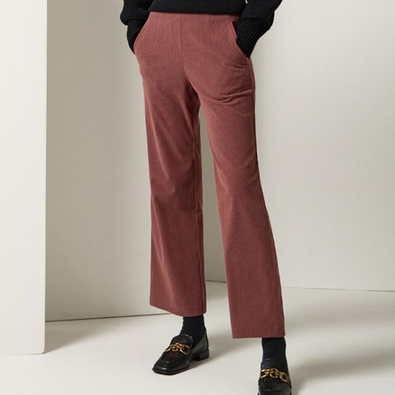 Cozylook Women Corduroy Fleece Wide Pants