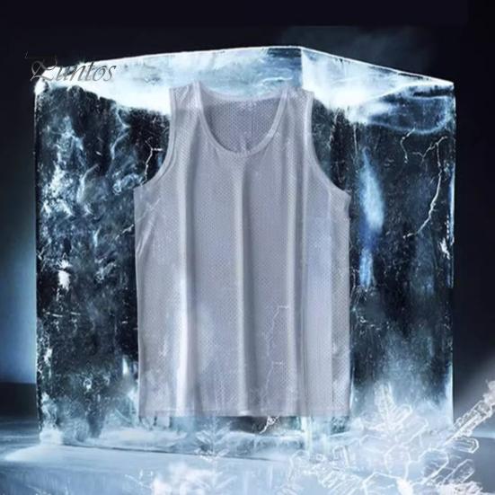 Мужская сетчатая майка, летняя майка, однотонная, с круглым вырезом, без рукавов, облегающая, для фитнеса, для спортзала, уличная одежда