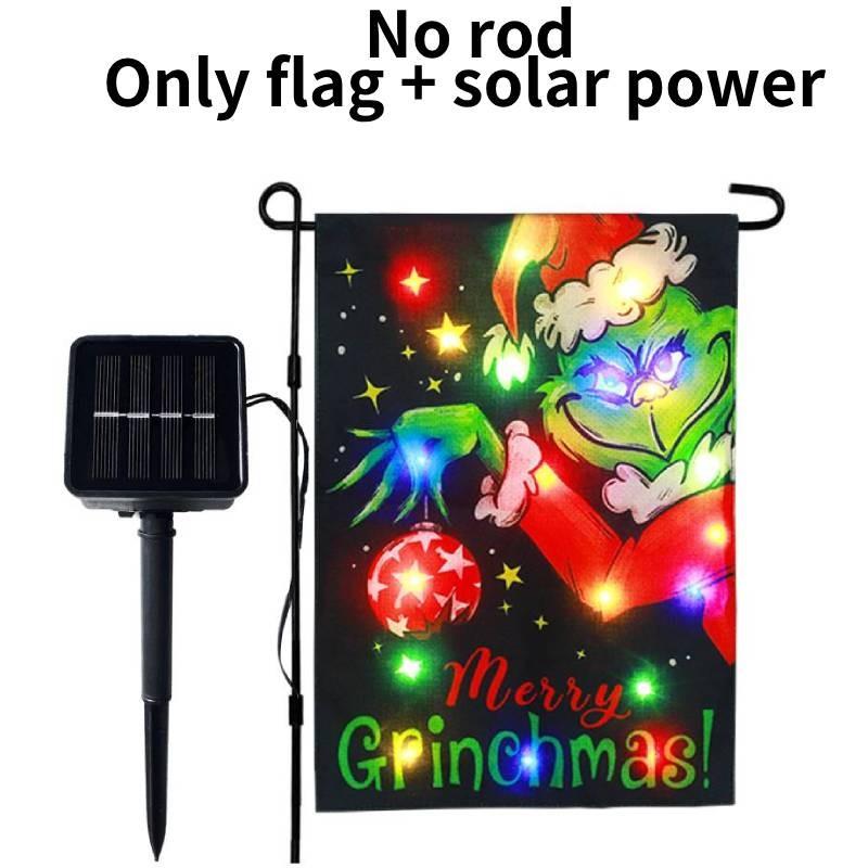 Festive Solar Flag Lights For Outdoor Christmas Decorations With Enchanting Led Effects