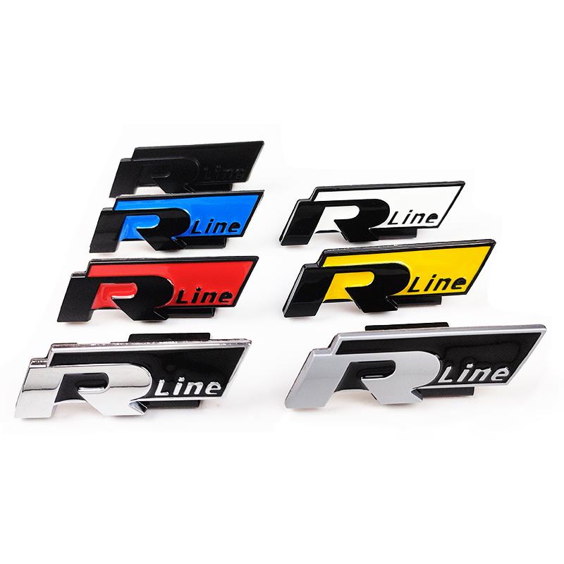 2026 Hot For VOLKSWAGEN VW 3D Metal R Line Logo Rline Badge Car Front Grille Emblem Stickers for Volkswage Polo Passat B5 B7 Gol