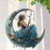 Moon Palace Fairy 2D Flat Acrylic Decorative Pendant Hanging for Bags/Keychains/Home/Car Decoration Ramadan Ornaments Christmas Gift