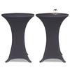 VidaXL Stretch Table Cover 60 Cm 2 Pcs Anthracite
