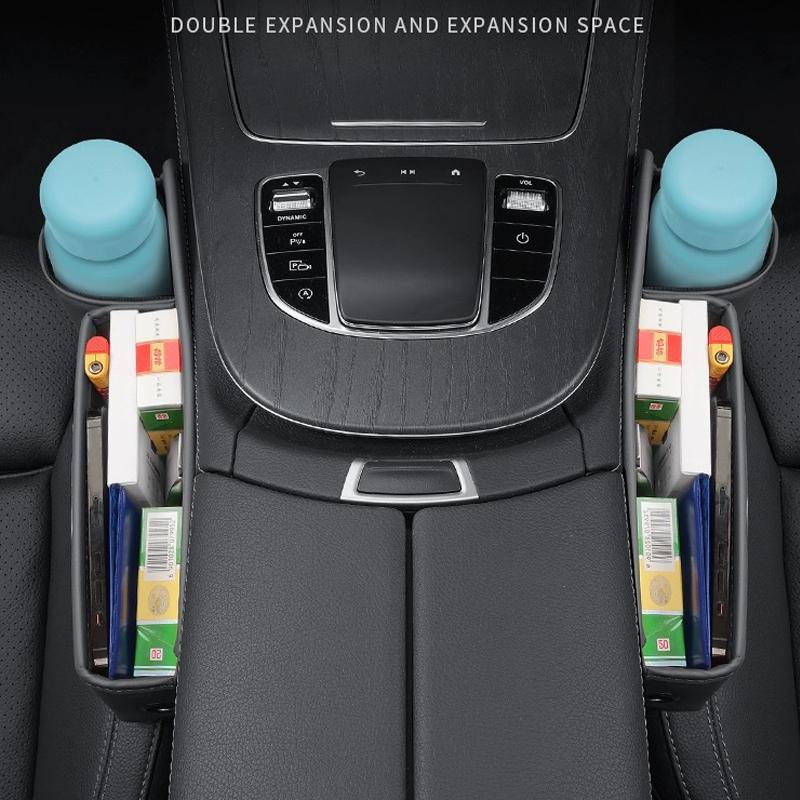 High-quality Leather Car Seat Gap Storage Box Cup Holder Auto Interiors For Chevrolet Equinox Tahoe Trailblazer  Impala Sonic