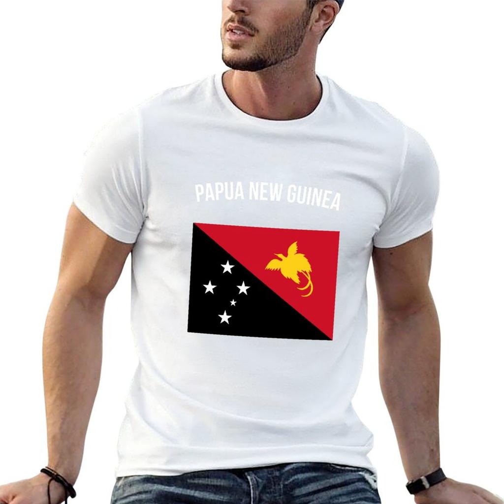 Papua New Guinea Flag TShirt Regular Fit Plain Tee Shirt