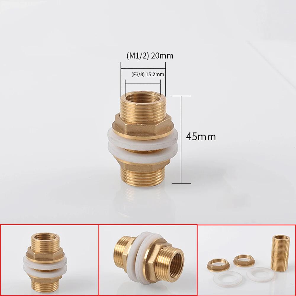 1/8" 1/4" 3/8" 1/2" 3/4" BSPP Наружная полная резьба Бочонок-ниппель Переборочный латунный соединитель Фитинг для бака