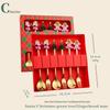 Cartoon Christmas Stainless Steel Cutlery Set: Colorful Spoon & Fork