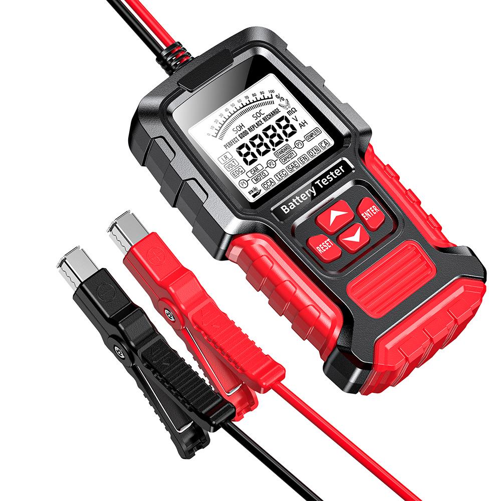 Тестер свинцово-кислотных аккумуляторов 12/24 В с ЖК-дисплеем для автомобилей и мотоциклов