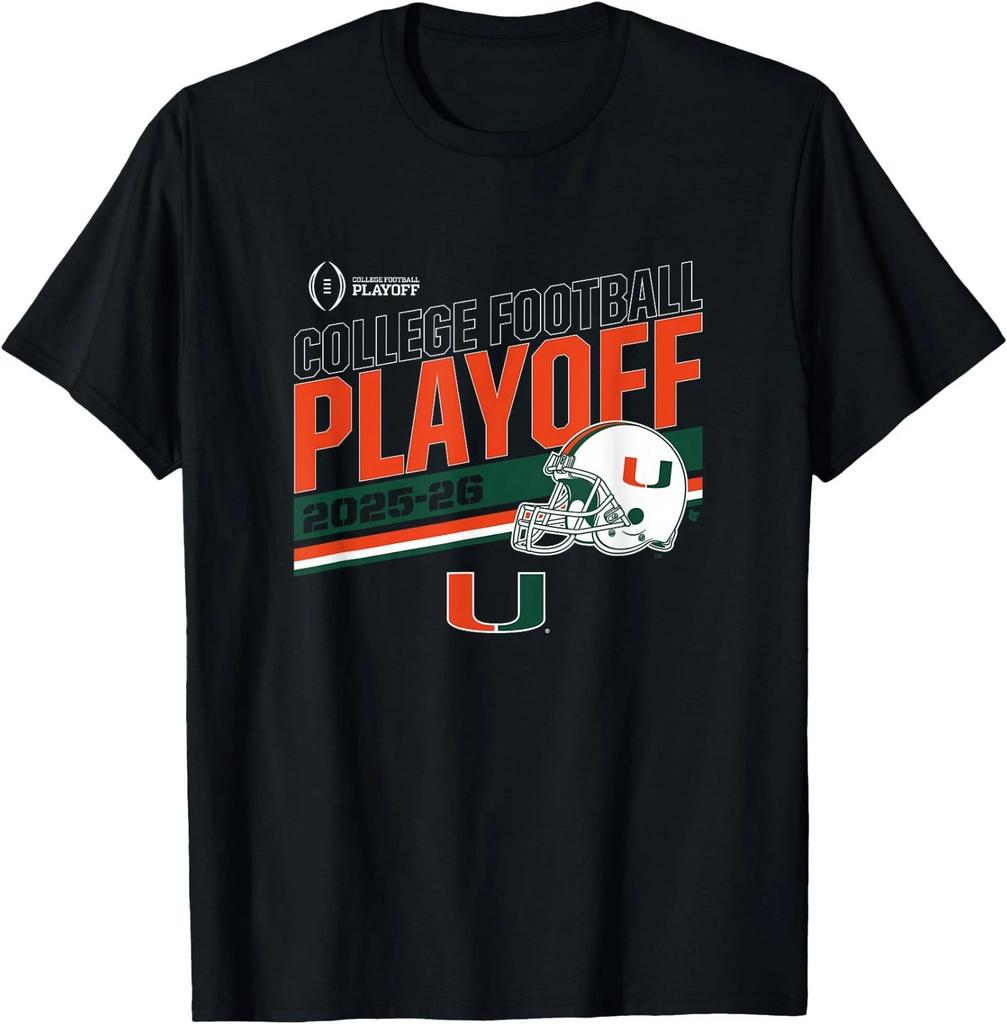Miami Hurricanes College Football Playoff Stripe 2025 T-Shirt