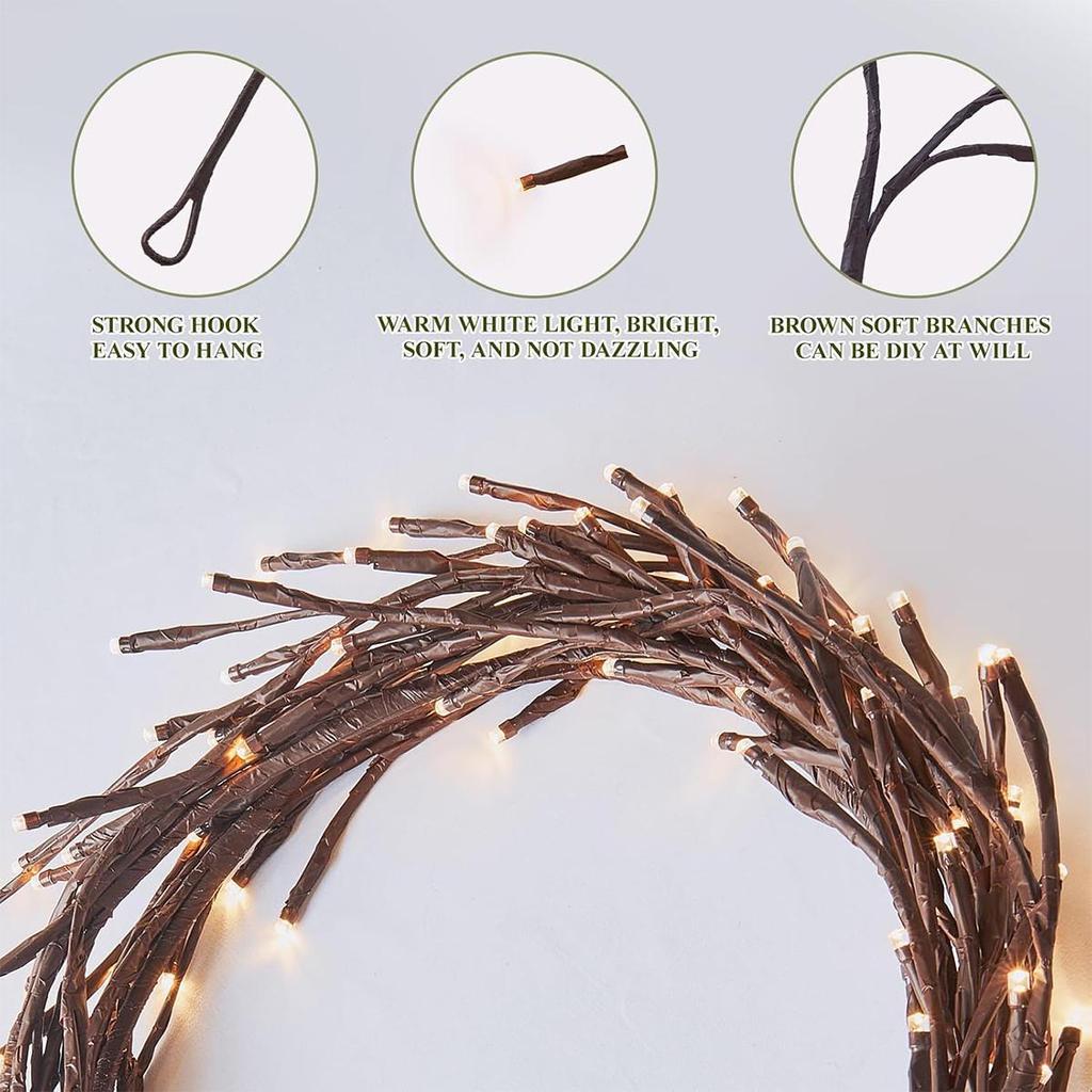 Светодиодный гибкий светильник из ротанга, настенный, теплый белый, 3000 К, освещение для дома, водонепроницаемый, светодиодный, декоративный, для спальни в помещении