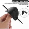 Faux Leather Oval Shape Ponytail Holders Leather Hair Barrette Hair Pins Hair Sticks Hair Tie