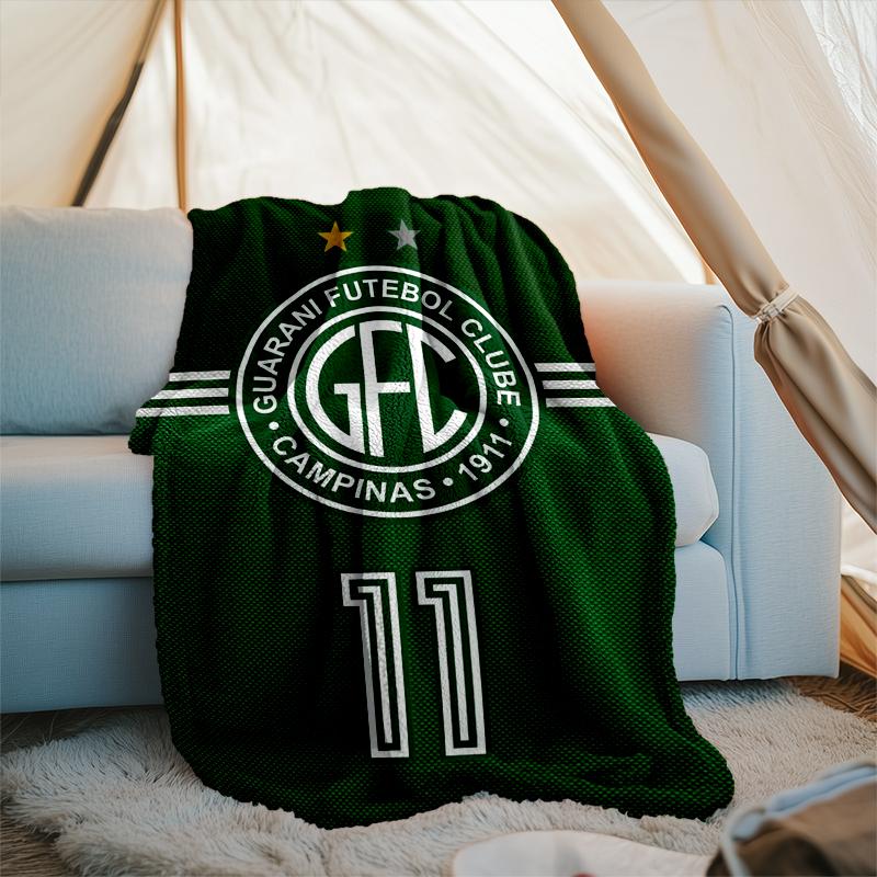 1PC Football Club Emblem Printed Soft Flannel Blanket Throw for Adult Bedroom Living Room Sofa Camping Travel Fan gifts Christmas Gifts