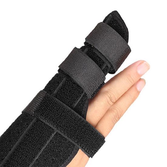 Yousheng Шина на два пальца Прочная Дышащая Облегчение боли в пальцах Регулируемый Эластичный ремешок Шина для пальцев при переломах