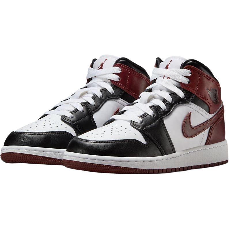 Jordan Air Jordan 1 Slip Resistant Abrasion Resistant High top Children's Basketball Shoes Red Black White HF3193-102