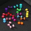 2Pcs Acrylic Dumbbell Round Piece Earrings Fresh and Lovely Earrings Barbell Piercing Jewelry