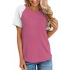 Women's  Short Sleeve T Shirts Round Neck Cute Tunic Tops Basic Tees Blouses Loose Fit Pullover