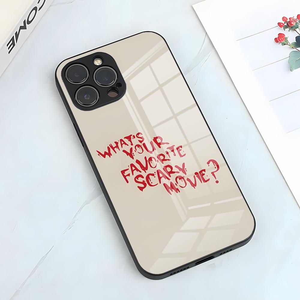 Чехол для телефона 'Лицо призрака Крик' Для IPhone 17 Pro Max 15 Pro 16 14 Plus 12 13 Mini 11 Pro Ударопрочный стеклянный чехол