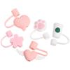 Splash Proof Straw Tips Cartoon Plugs Cover Cup Accessories Silicone Straw Plug Drinking Dust Cap