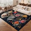 Oriental Luxury Decor Living Room Rugs Flower Design Soft Room Decoration Aesthetic Bedroom Carpet Study Antiskid Mat Easy Clean