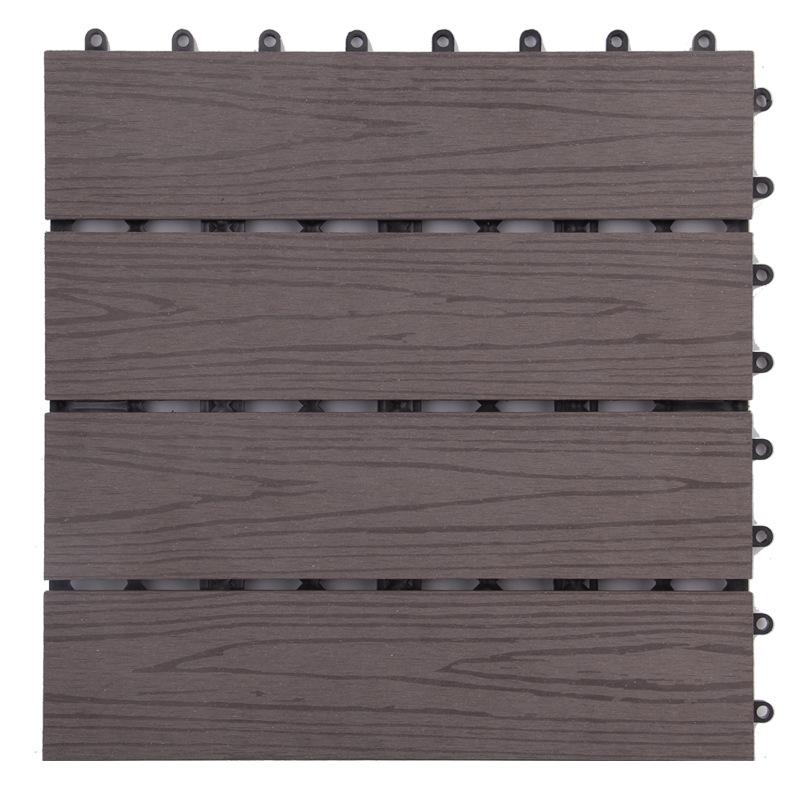 Нескользящий уличный пластиково-деревянный паркет для балкона, сада или внутреннего двора