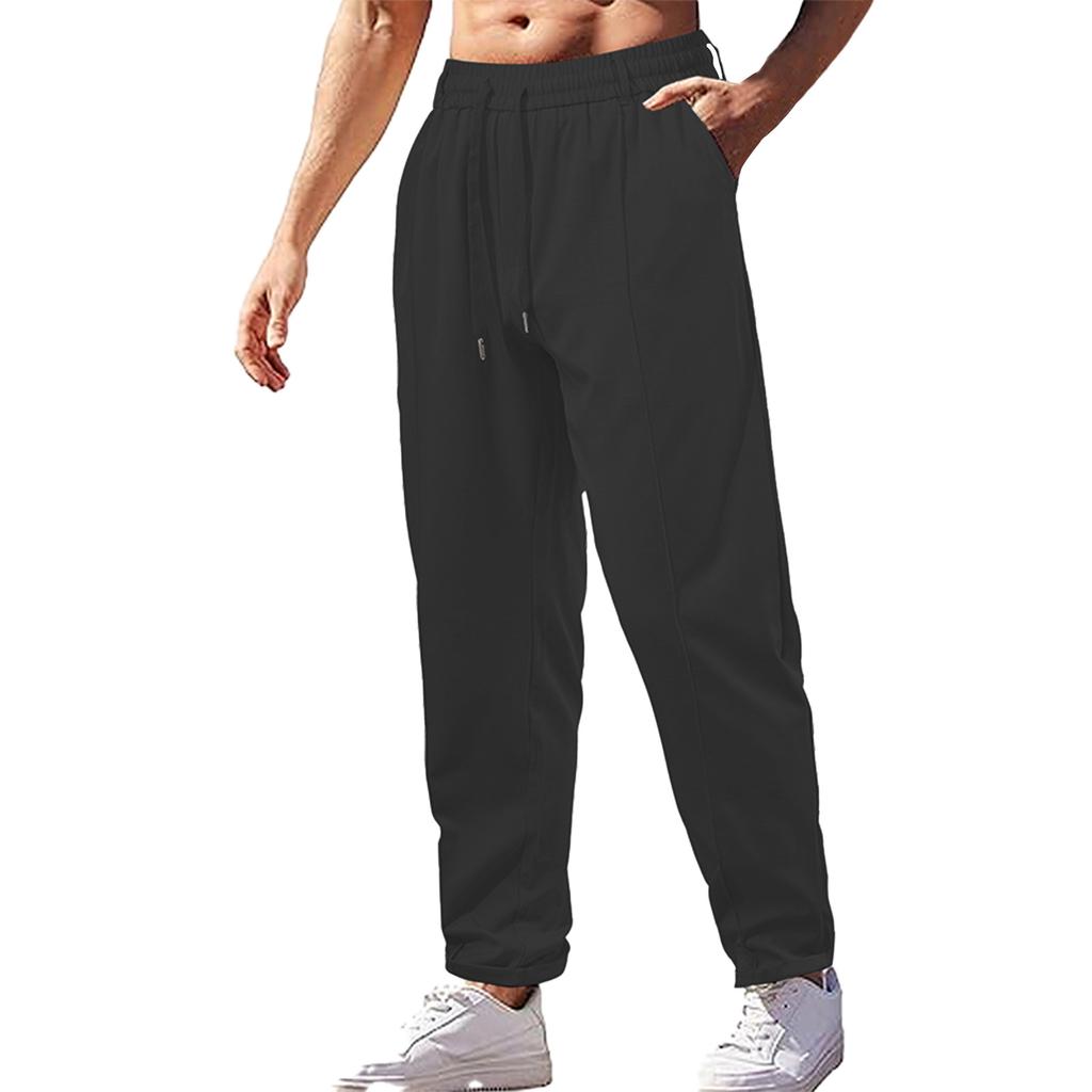 Spring And Sports Fitness Solid Color Trousers Loose Running Casual Large Size Sweatpants Cotton