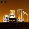 Flavinmci Gold Foil Glass Decanter & Wine Cup Set