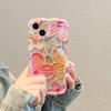 Luxury Fashion Flowers Glitter Laser Phone Case For iPhone 11 12 13 14 15 16 Pro Max Soft Shockproof Lens Protection Cover