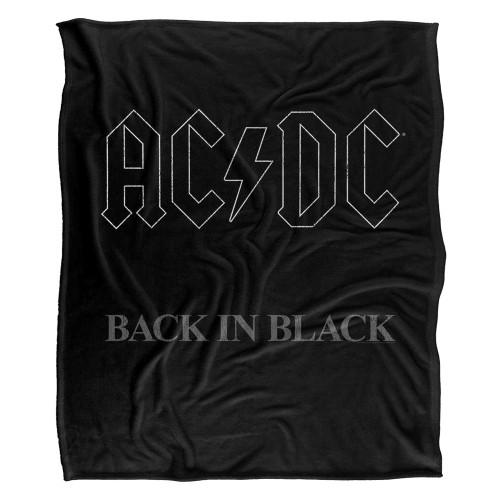 AC/DC Черное шелковистое супермягкое одеяло