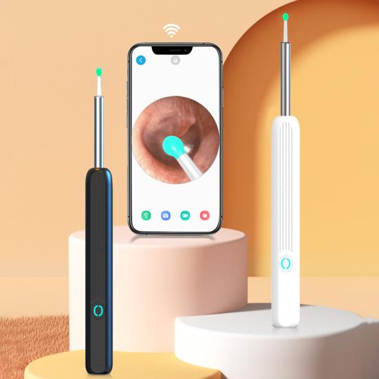 Yousheng Беспроводная WiFi Камера для Удаления Ушной Серы Набор для Чистки Ушей Перезаряжаемый Отоскоп Инструмент для Удаления Ушной Серы для Взрослых и Детей Насадка из Пищевого Силикона