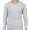 Hidamari Long Sleeve Warm Undershirt for Cold Weather Size Pale Gray Men's "Itadaki" Shirt, [Double-Layered Sleeves/Triple-Layered Body], Small,