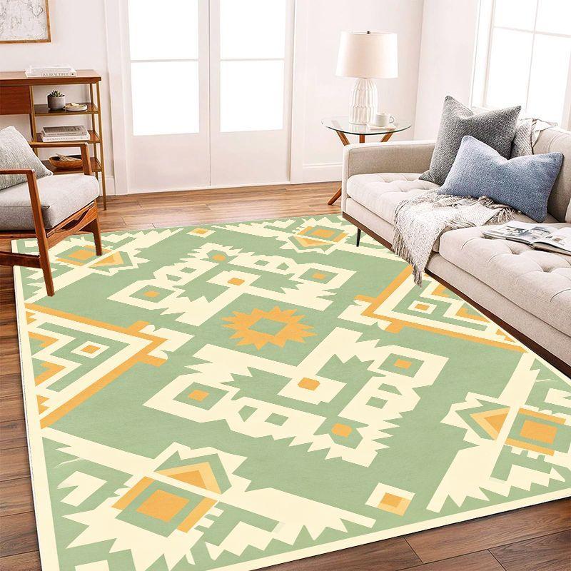 American Geometric Persian Area Rug Non Slip Waterproof Floor Carpet for Living Room Bedroom Study Simple Home Decor