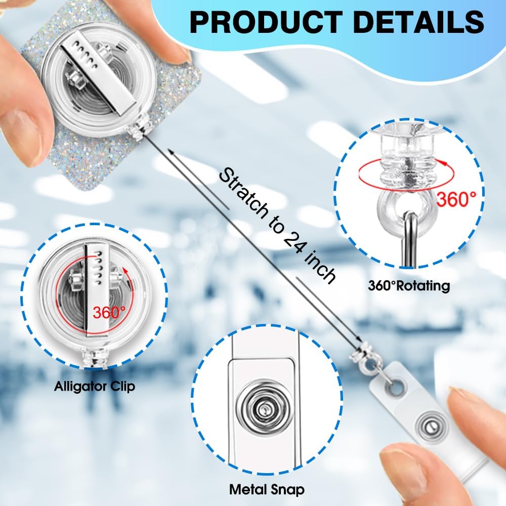 Не трогай меня, я стерилен, Выдвижные бейджи с блестками и клипсой, Смешной держатель для бейджа для операционной, Хирург-технолог, Операционная медсестра, Врач