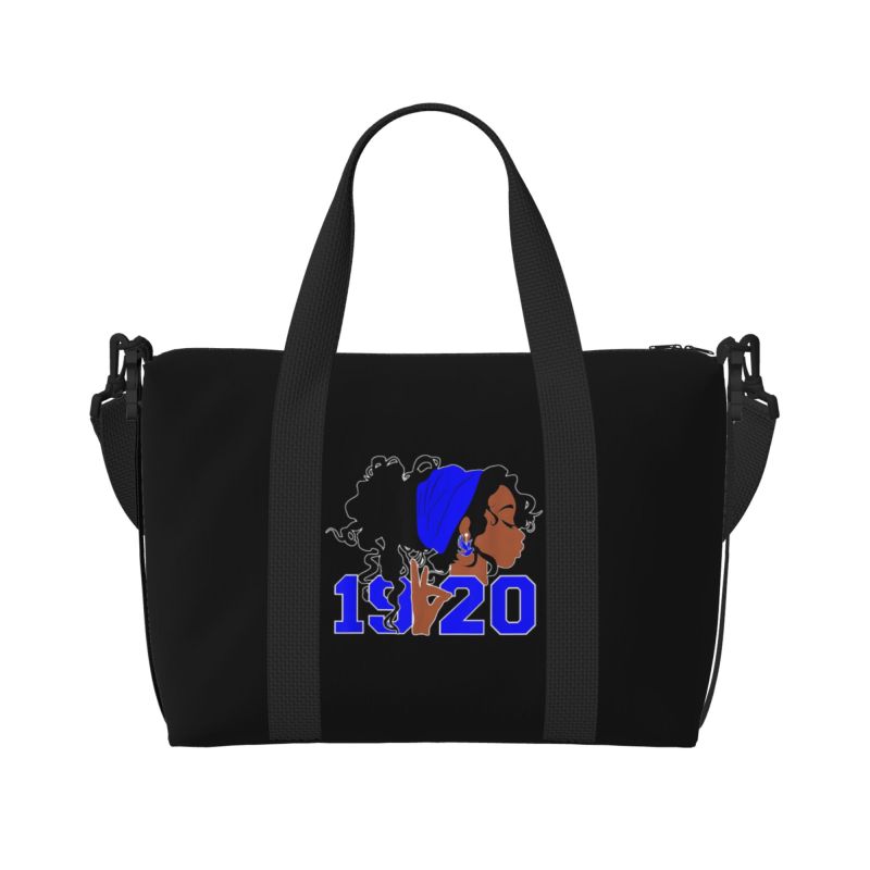 Zeta Phi Beta 1920 Print Travel Duffel Bag Women Multipurpose Workout Luggage Handbag Lightweight Waterproof Tote Bags