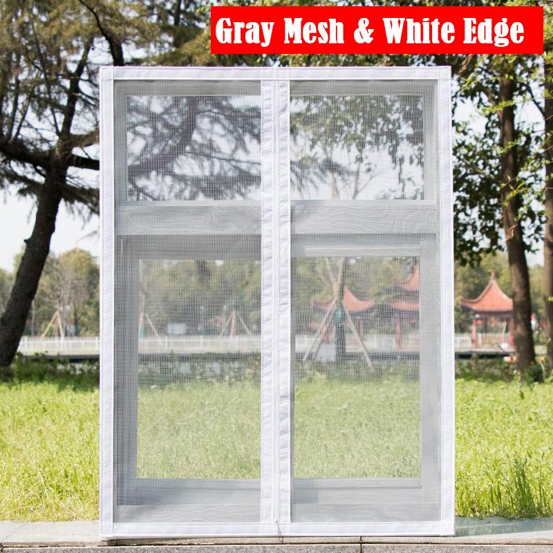 Indoor Insect Fly Mosquito Window Screen with Zipper Self-Adhesive Against Mosquitoes Door Window Screening Privacy Mesh