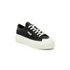 Superga 2631 Полосатая платформа из искусственной кожи черного цвета S21222wack