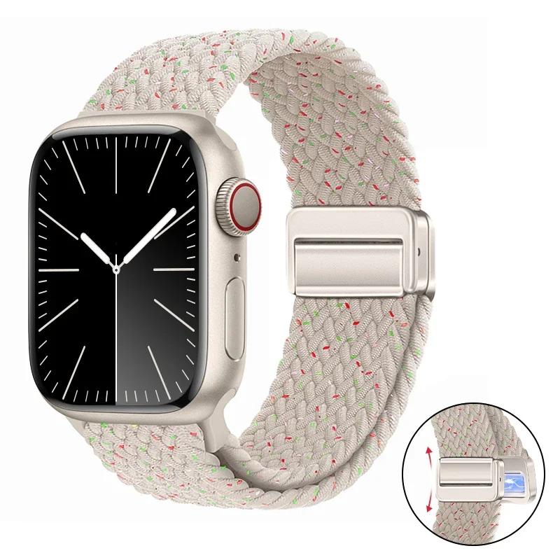 Нейлоновый браслет для Apple Watch ремешок 10 9 8 7 46мм 42мм 45мм 41мм Ultra 2 49мм Ремешок для iWatch Серии 6 5 4 3 SE 44мм 40мм Ремешок