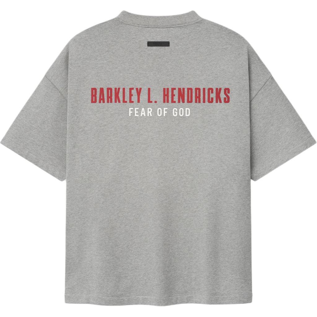 Fear of God Essentials NBA x Barkley Hendricks Футболка 90-х Бетонно-серый Унисекс Топы Серый 125BH262202F