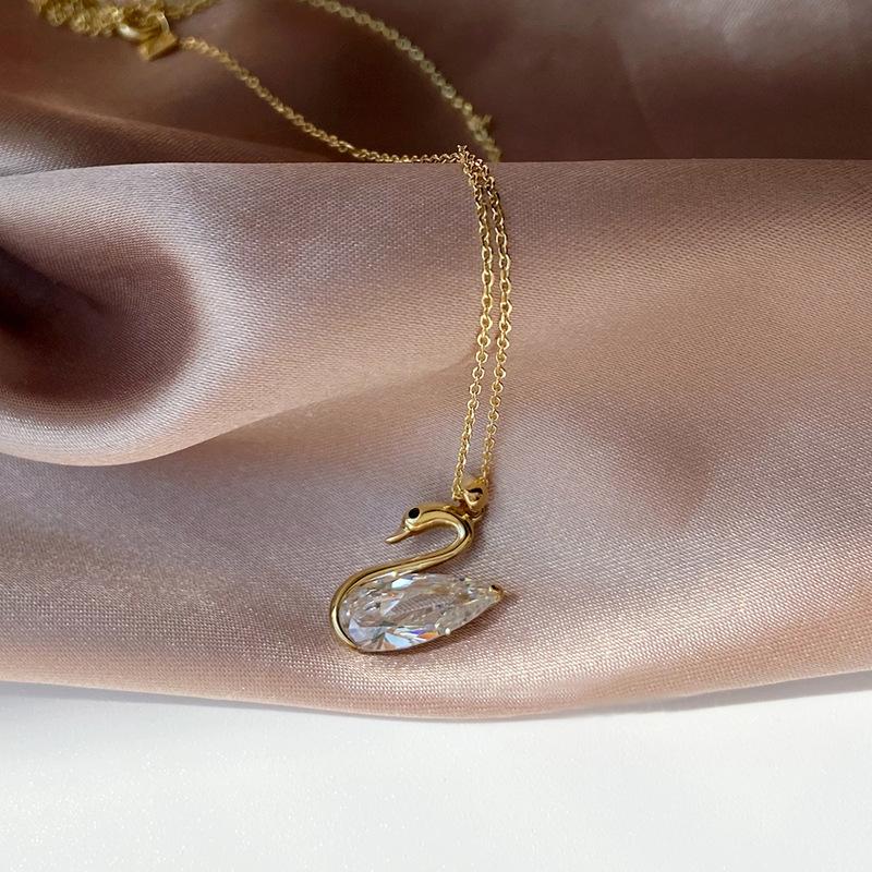 S925 Silver Classic Crystal Choker Necklace Pendant for Women 14K Gold Plated Necklaces Wedding Party Jewelry Gift