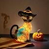 Кошачий светильник Светодиодный ночник Мягкое теплое свечение Дизайн на Хэллоуин Энергосберегающий USB Настольный ночник Украшение для вечеринки