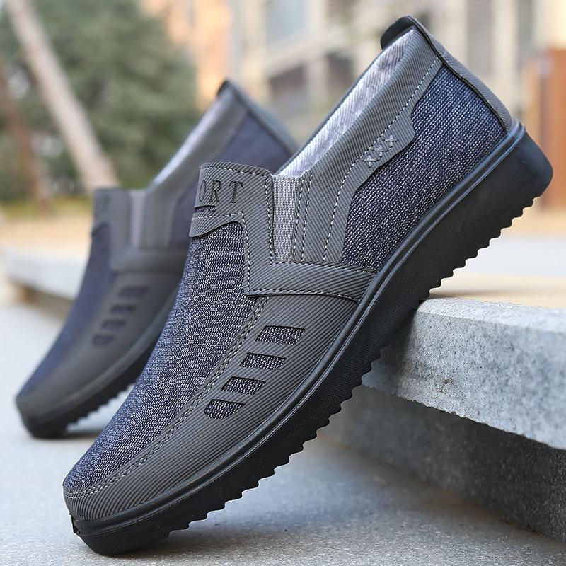 Стильные мужские мокасины с дышащей сетчатой подкладкой, удобная нескользящая повседневная обувь, подходит для прогулок и вождения