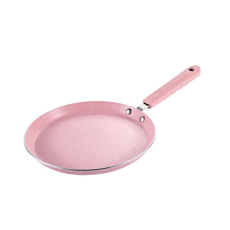 Flat Bottom Pan Pink Non-Stick Pot for Gas Stoves and Cooker Use Mini Omelettes Fried Eggs Pancake Baking Pans Pot
