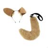 Animal Ears and Tail Set Cosplay Dress Hair Hoop for Stage Performance Halloween